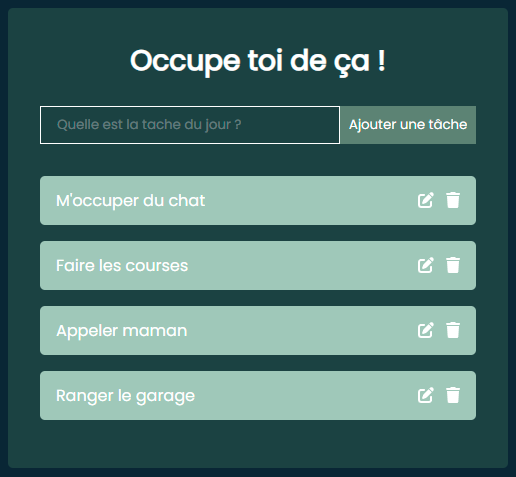 Screen du projet